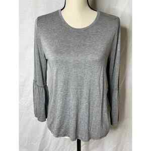Abercrombie & Fitch Soft Gray Tunic with Bell Sleeves Size S  *
